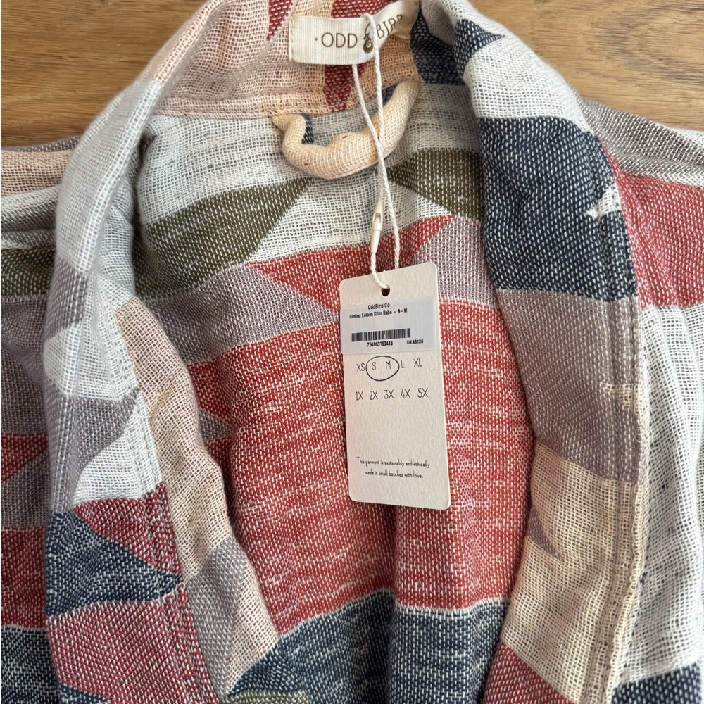 Geometric Patterned Women's Robe - Picture 3 of 4